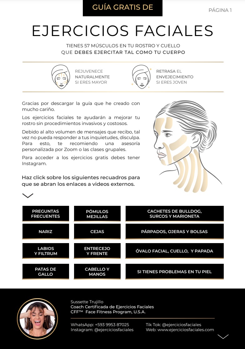 Guía Gratis De Ejercicios Faciales - Ejercicios Faciales: Rejuvenece ...